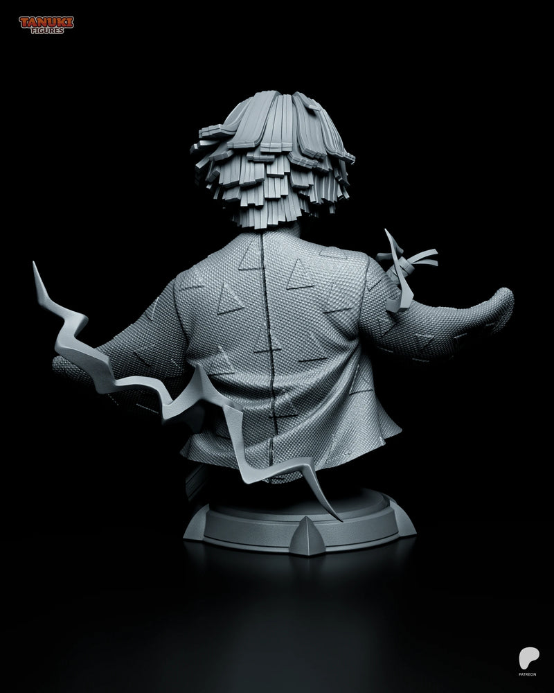 Zenitsu Resin Statue & Bust - Bust view 3