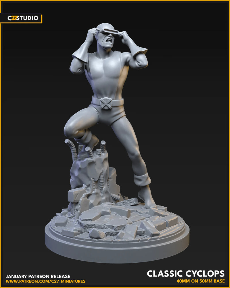 Cyclops (Original) Marvel MCP-compatible resin miniature by C27 Studios - product image 3