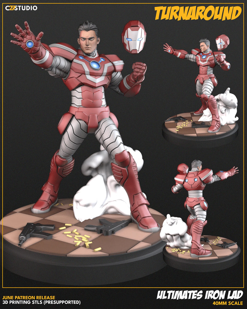 Iron Lad Marvel MCP-compatible resin miniature by C27 Studios - product image 3