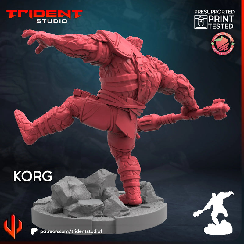 Korg Marvel MCP-compatible 40mm resin proxy miniature by Trident Miniatures - product image 3