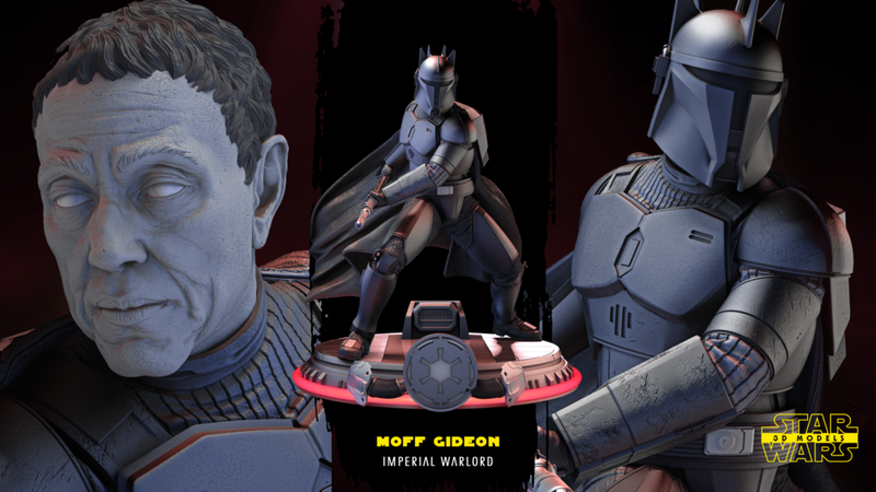 Moff Gideon Sculpture