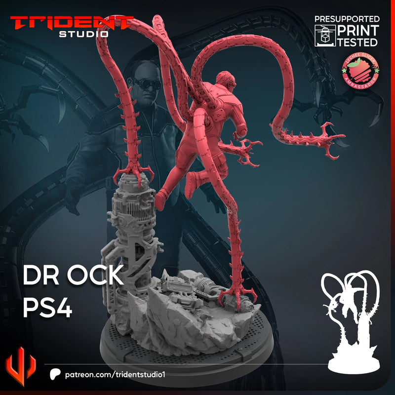 Doctor Octopus PS4 Marvel MCP-compatible 40mm resin proxy miniature by Trident Miniatures - product image 3