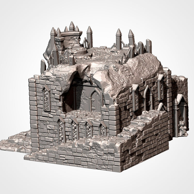 Cursed Mausoleum 3D printed terrain view 3