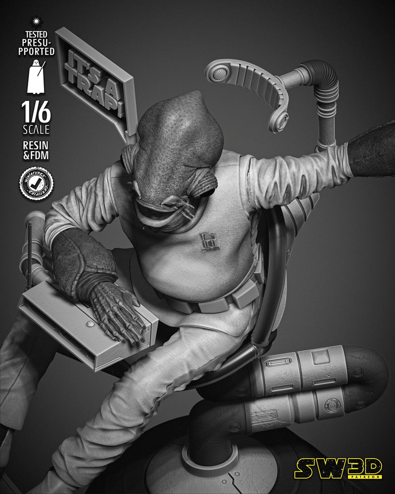 Ackbar Admiral Sculpture