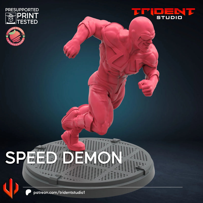 Speed Demon Marvel MCP-compatible 40mm resin proxy miniature by Trident Miniatures - product image 3