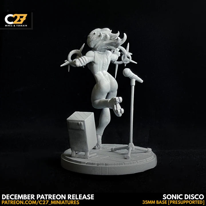 Dazzler (Dec 2021 Sculpt) Marvel MCP-compatible resin miniature by C27 Studios - product image 3