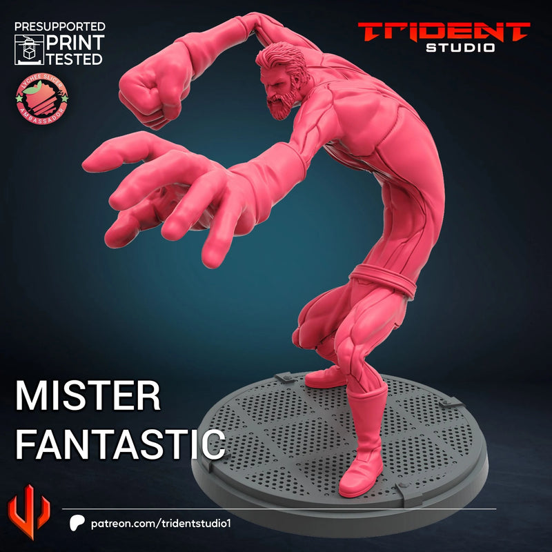 Mister Fantastic Marvel MCP-compatible 40mm resin proxy miniature by Trident Miniatures - product image 3