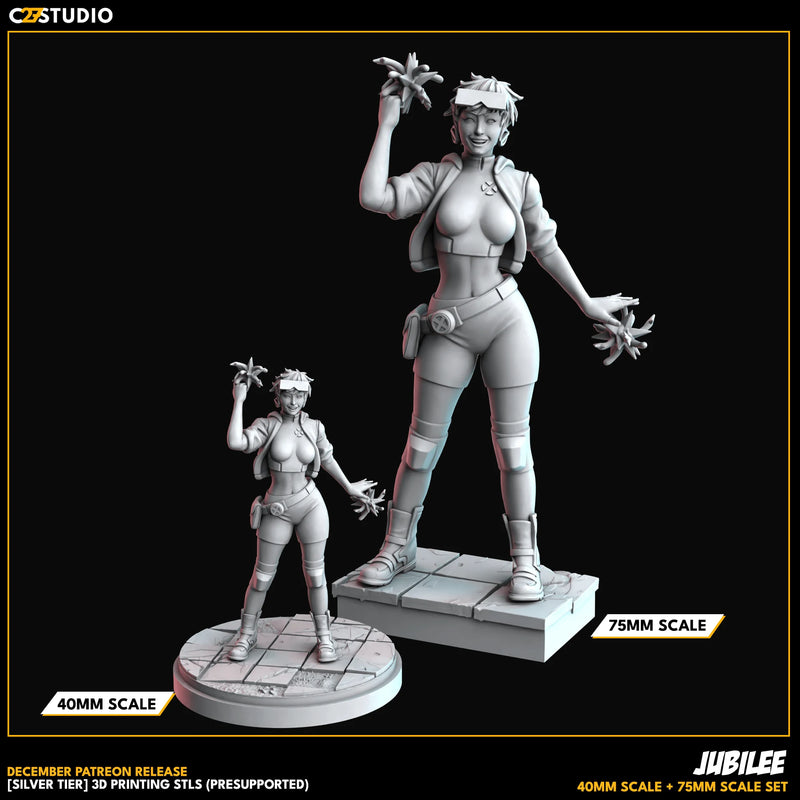 Jubilee (Dec 2024 Sculpt) Marvel MCP-compatible resin miniature by C27 Studios - product image 3