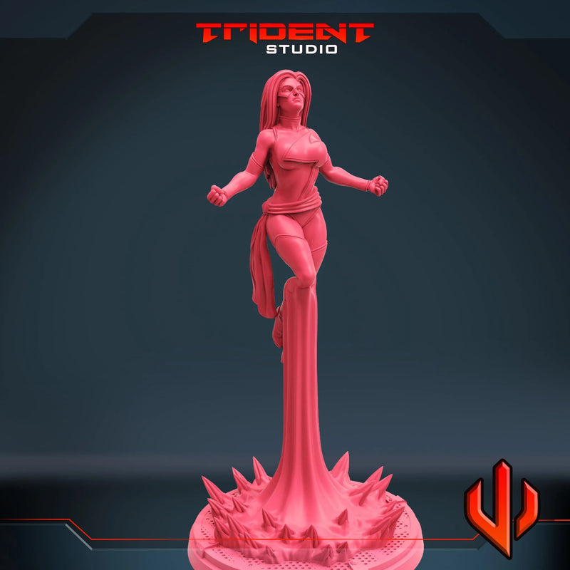 Captain Marvel Marvel MCP-compatible 40mm resin proxy miniature by Trident Miniatures - product image 3