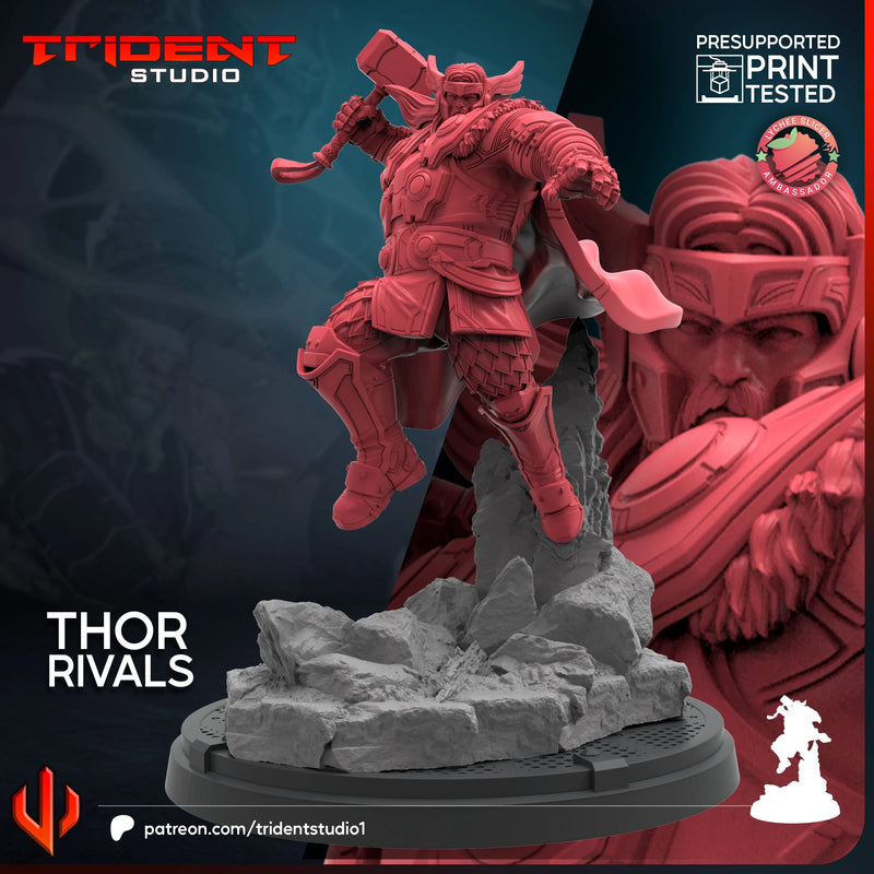 Thor Rivals Marvel MCP-compatible 40mm resin proxy miniature by Trident Miniatures - product image 3