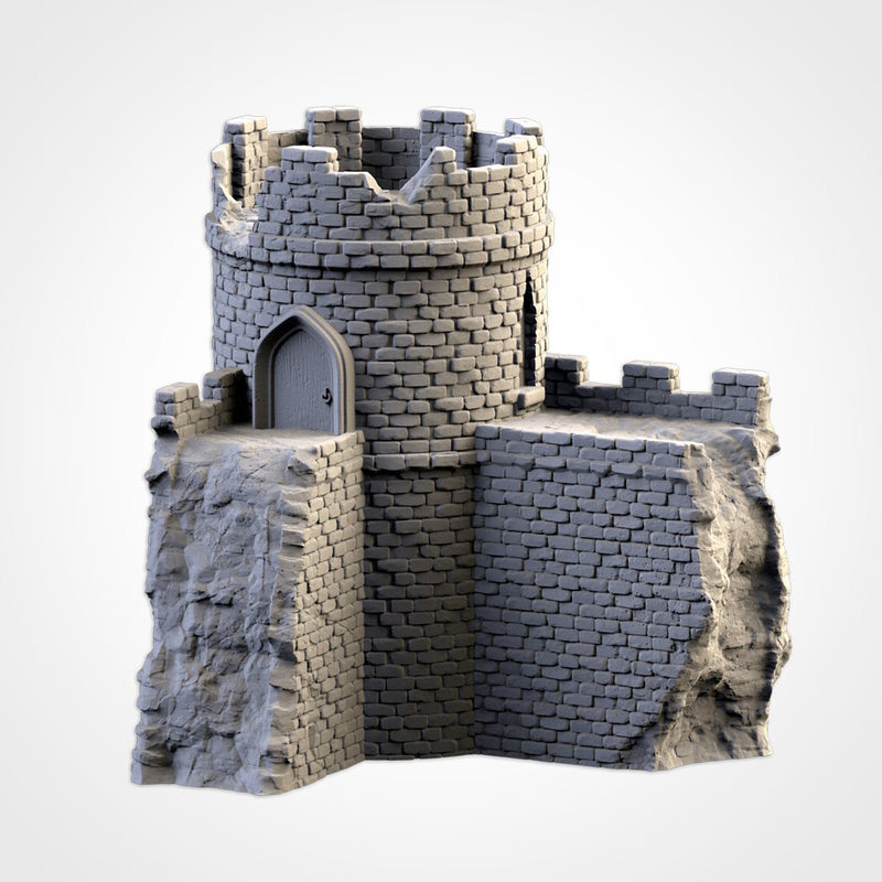 Ruined Castle 3D printed terrain view 3
