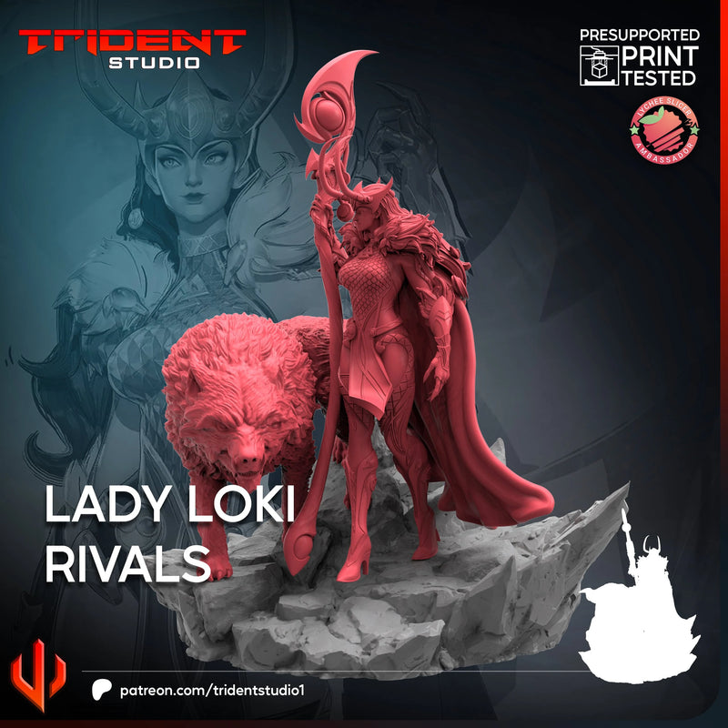 Lady Loki Marvel MCP-compatible 40mm resin proxy miniature by Trident Miniatures - product image 3