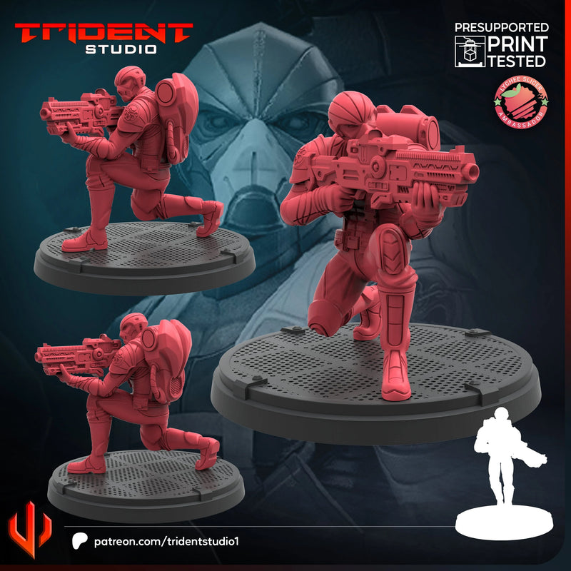 HYDRA Trooper Marvel MCP-compatible 40mm resin proxy miniature by Trident Miniatures - product image 3