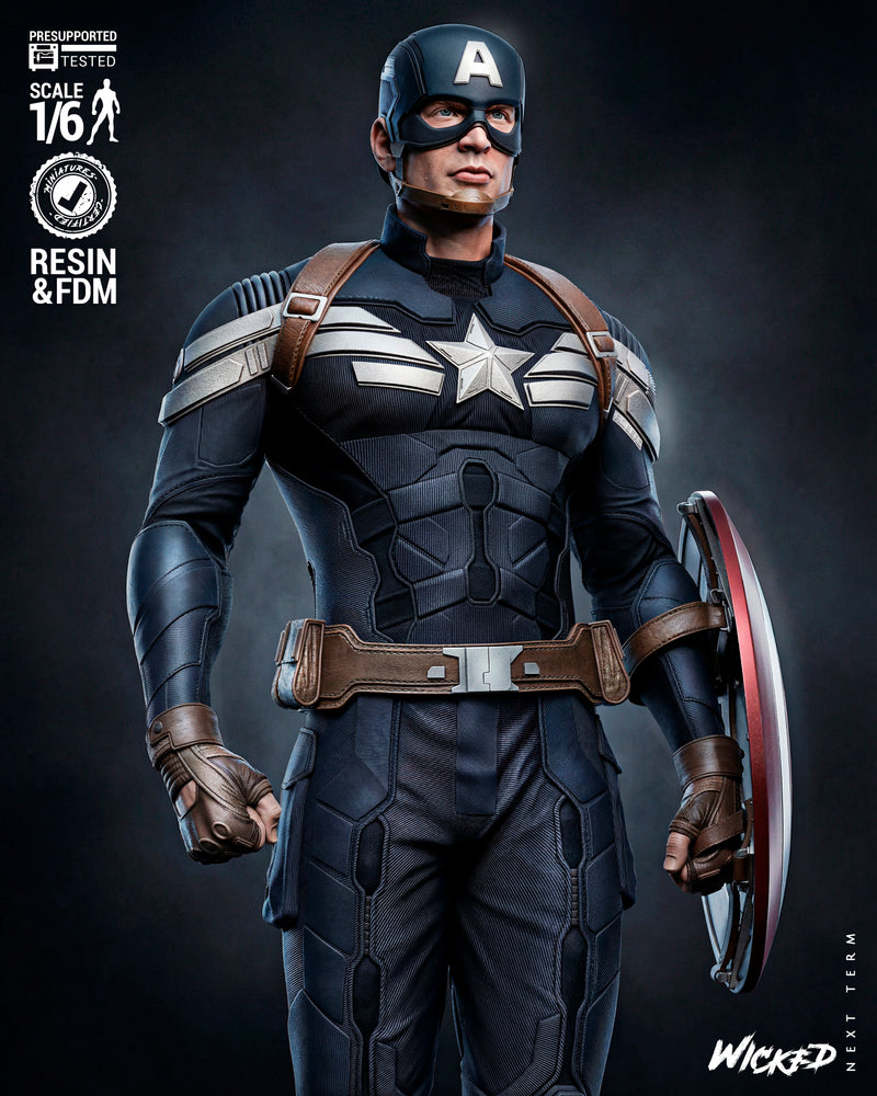 Captain America Winter Soldier Sculpture resin statue kit view 3