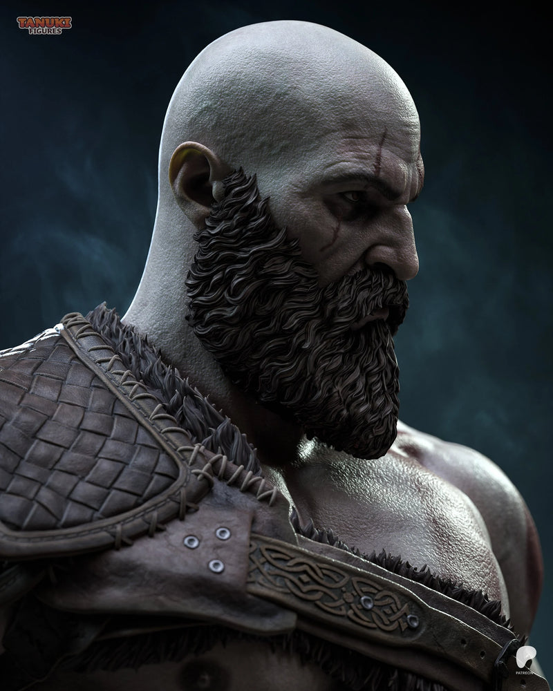 Kratos (2018) Resin Statue & Bust - Full Size view 3