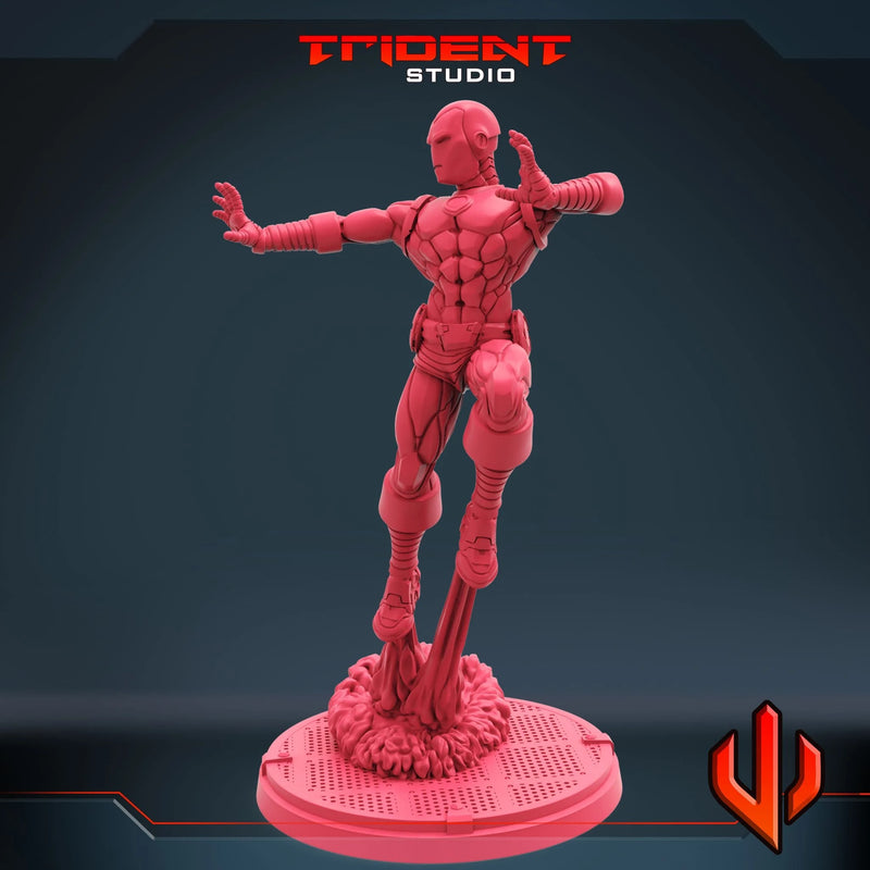 Classic Iron Man - Sculpt B Marvel MCP-compatible 40mm resin proxy miniature by Trident Miniatures - product image 3