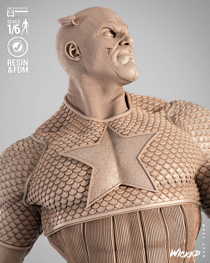 Captain America Sculpture resin statue kit view 3