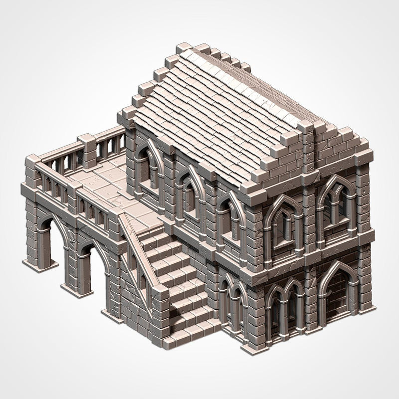 Middle Earth Town 3D printed terrain view 3
