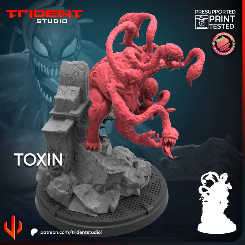Toxin Marvel MCP-compatible 40mm resin proxy miniature by Trident Miniatures - product image 3