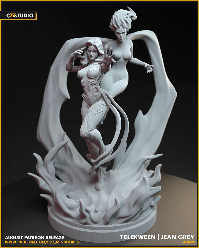 Jean Grey (Rivals) Marvel MCP-compatible resin miniature by C27 Studios - product image 3