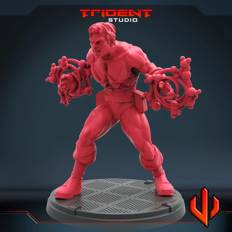 Classic Wonder Man Marvel MCP-compatible 40mm resin proxy miniature by Trident Miniatures - product image 3