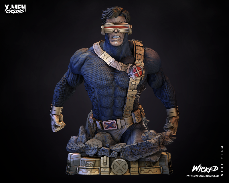 Cyclops Bust resin bust kit view 3