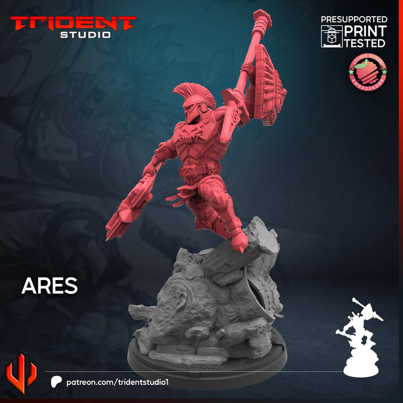 Ares Marvel MCP-compatible 40mm resin proxy miniature by Trident Miniatures - product image 3