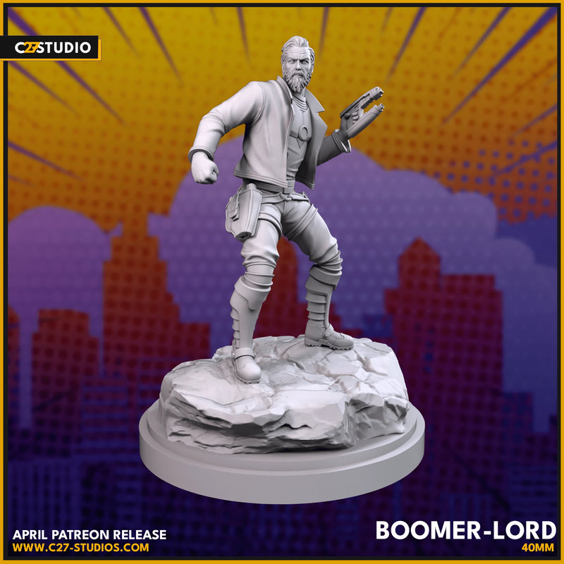 Old Man Quill / Star-Lord Marvel MCP-compatible resin miniature by C27 Studios - product image 3