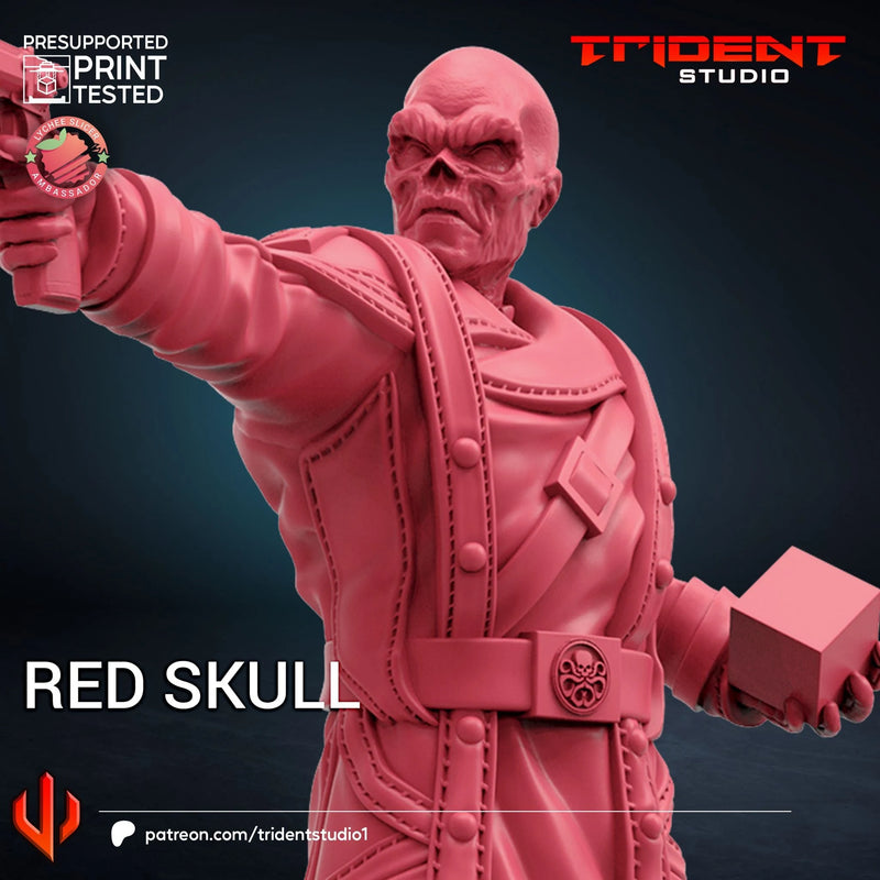 Red Skull Marvel MCP-compatible 40mm resin proxy miniature by Trident Miniatures - product image 3