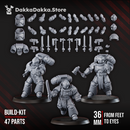 Space Knights Storm Squad with Jetpacks Build Kit - Prime Armored Assault Unit - DakkaDakka Resin Build Kit - image 3