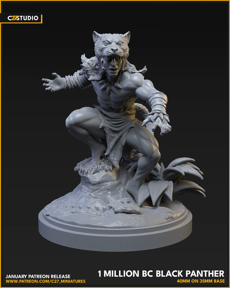 Black Panther (1 Mil BC) Marvel MCP-compatible resin miniature by C27 Studios - product image 3