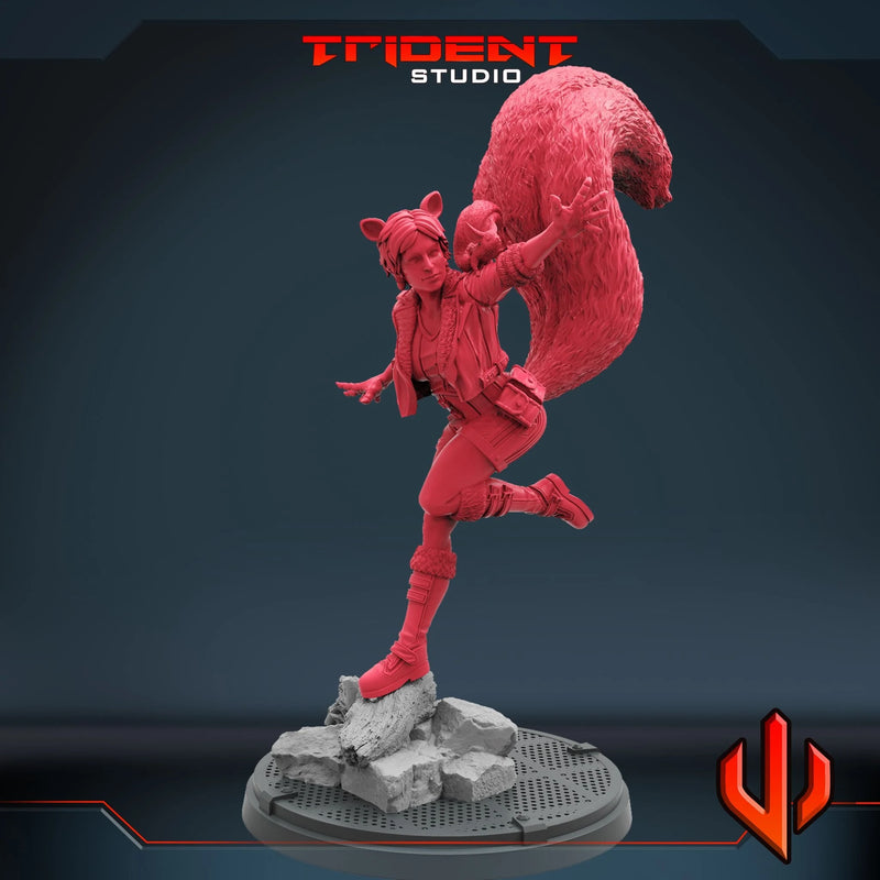 Squirrel Girl Marvel MCP-compatible 40mm resin proxy miniature by Trident Miniatures - product image 3