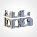 Post-Apocalyptic Ruins WTC Set 01 3D printed terrain view 3