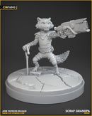 Old Rocket Raccoon Marvel MCP-compatible resin miniature by C27 Studios - product image 3