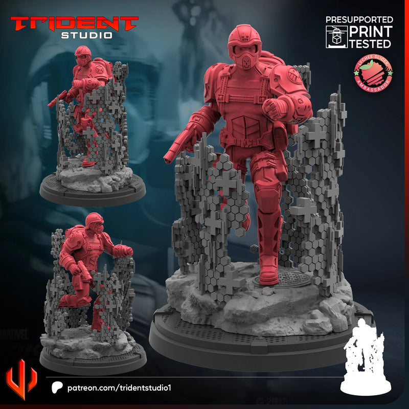 SHIELD Medic Male Marvel MCP-compatible 40mm resin proxy miniature by Trident Miniatures - product image 3