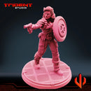 Captain Carter - Sculpt D Marvel MCP-compatible 40mm resin proxy miniature by Trident Miniatures - product image 3