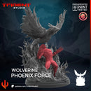 Wolverine Phoenix Force Marvel MCP-compatible 40mm resin proxy miniature by Trident Miniatures - product image 3