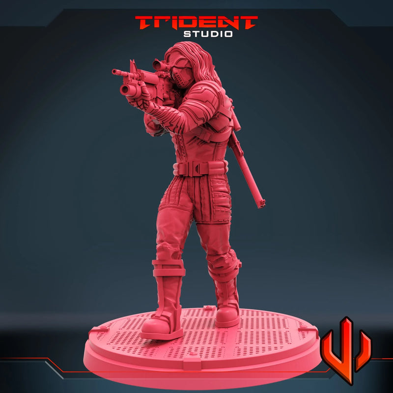 Winter Soldier Marvel MCP-compatible 40mm resin proxy miniature by Trident Miniatures - product image 3