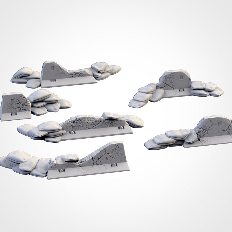 Street Barricades 3D printed terrain view 3