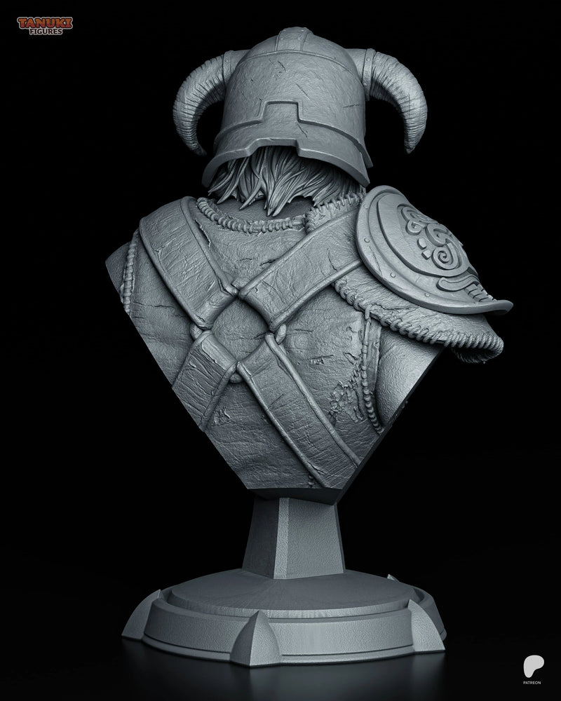 Dovahkiin Resin Statue & Bust - Bust view 3