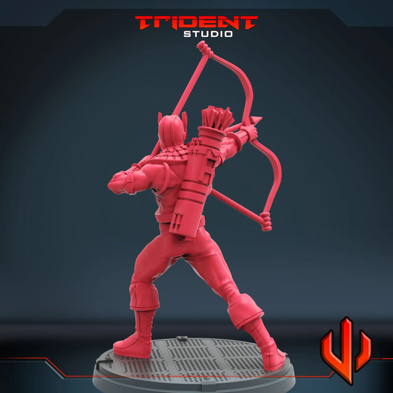 Classic Hawkeye Marvel MCP-compatible 40mm resin proxy miniature by Trident Miniatures - product image 3