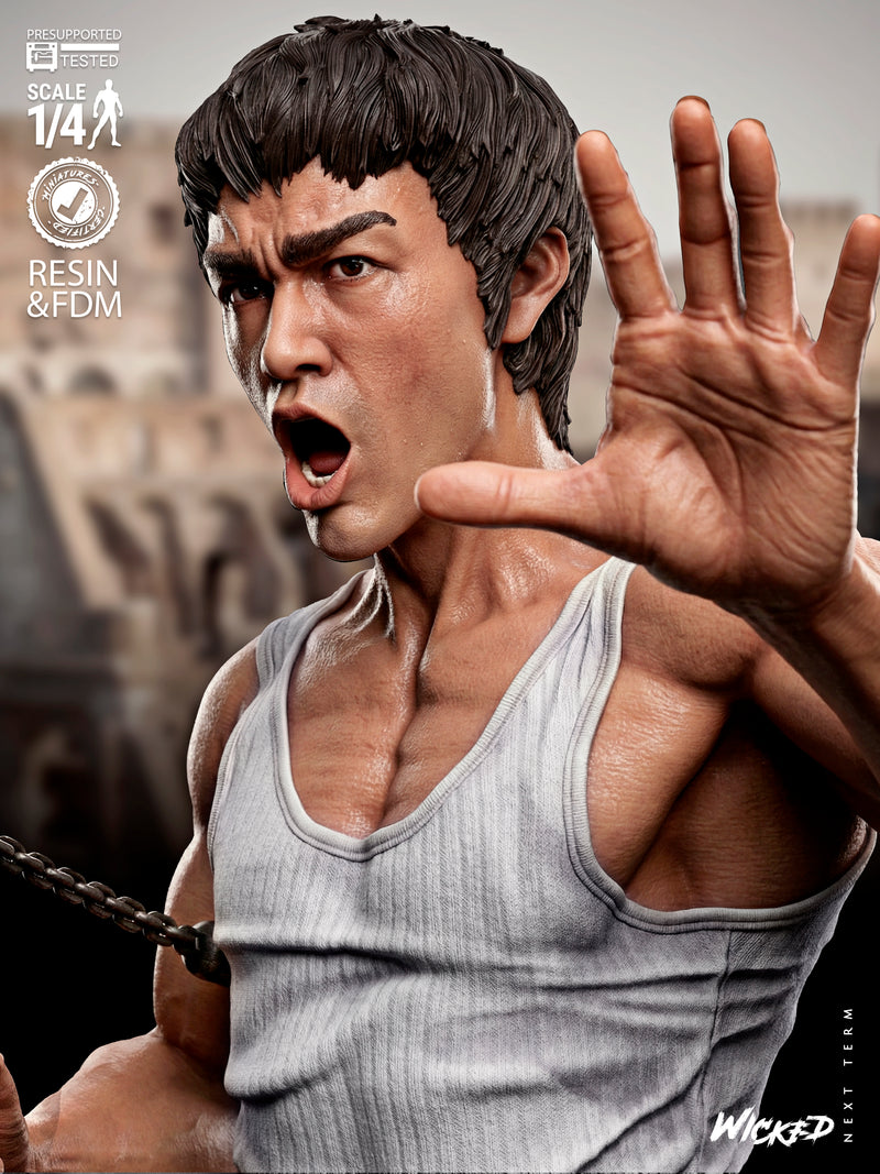 Bruce Lee Portrait Bust resin bust kit view 3