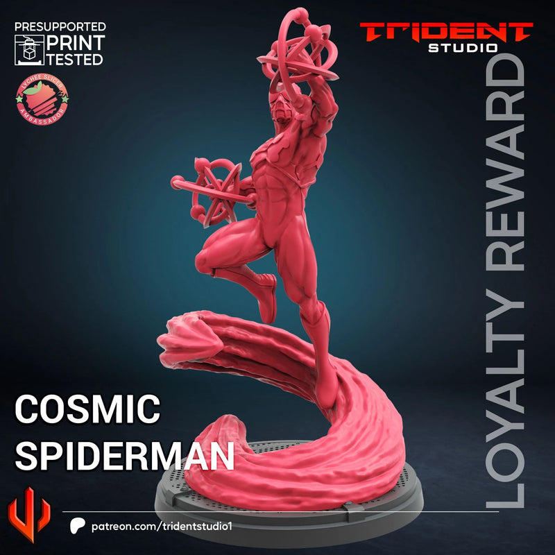 Cosmic Spider-Man Marvel MCP-compatible 40mm resin proxy miniature by Trident Miniatures - product image 4