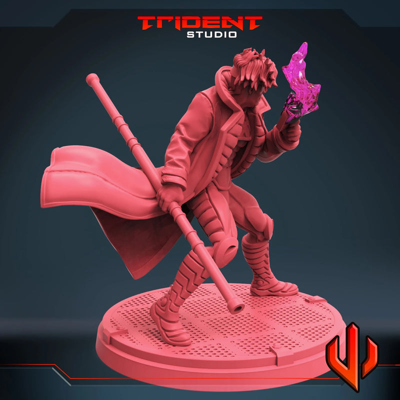 Gambit - Sculpt B Marvel MCP-compatible 40mm resin proxy miniature by Trident Miniatures - product image 4