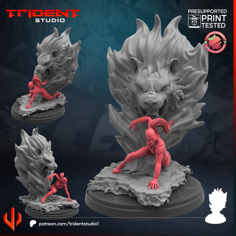White Tiger (Ava Ayala) Marvel MCP-compatible 40mm resin proxy miniature by Trident Miniatures - product image 4