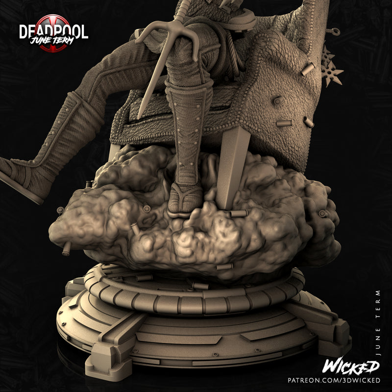 Deadpool Sculpture resin statue kit view 4