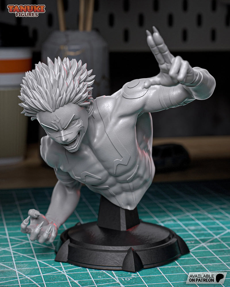 Itadori/Sukuna Resin Statue & Bust - Bust view 4
