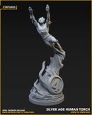 Silver Age Human Torch Marvel MCP-compatible resin miniature by C27 Studios - product image 4