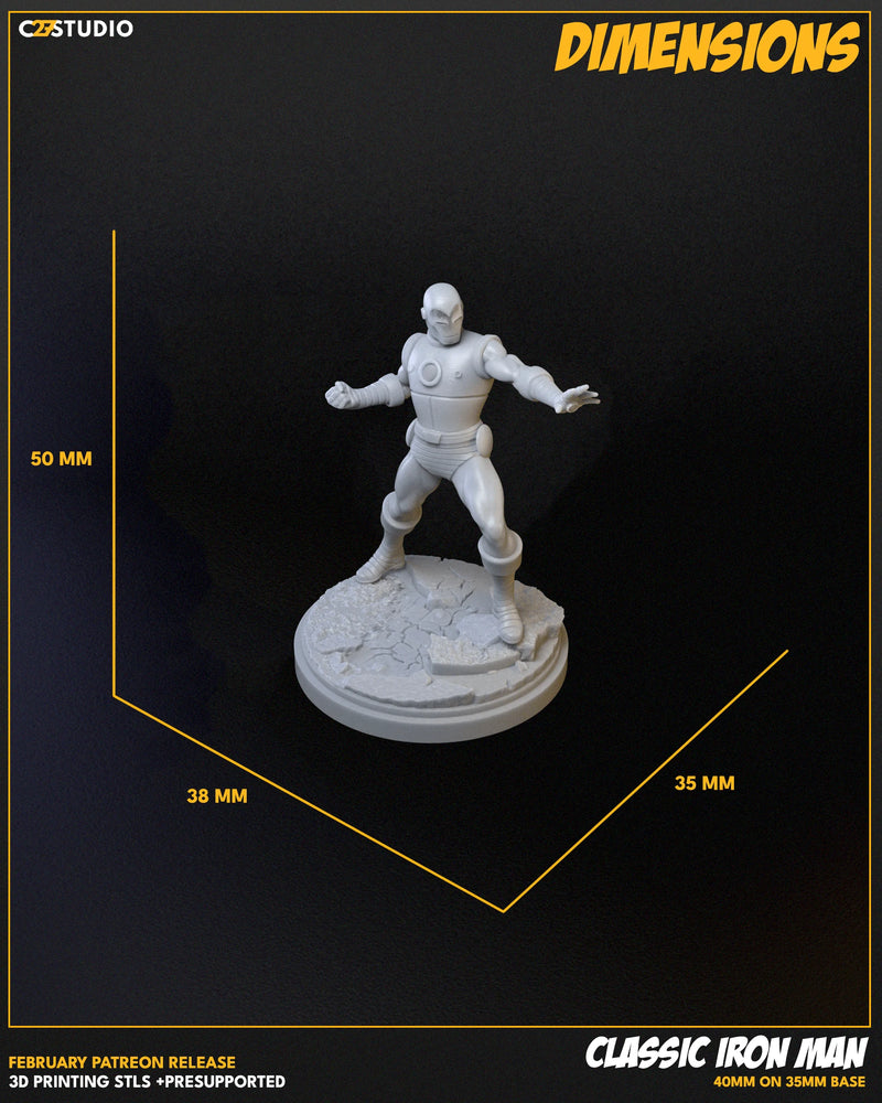 Iron Man (Classic) Marvel MCP-compatible resin miniature by C27 Studios - product image 4