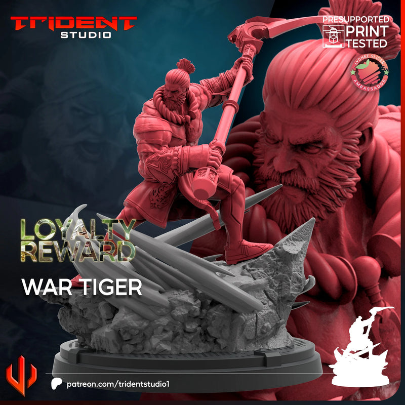 War Tiger Marvel MCP-compatible 40mm resin proxy miniature by Trident Miniatures - product image 4